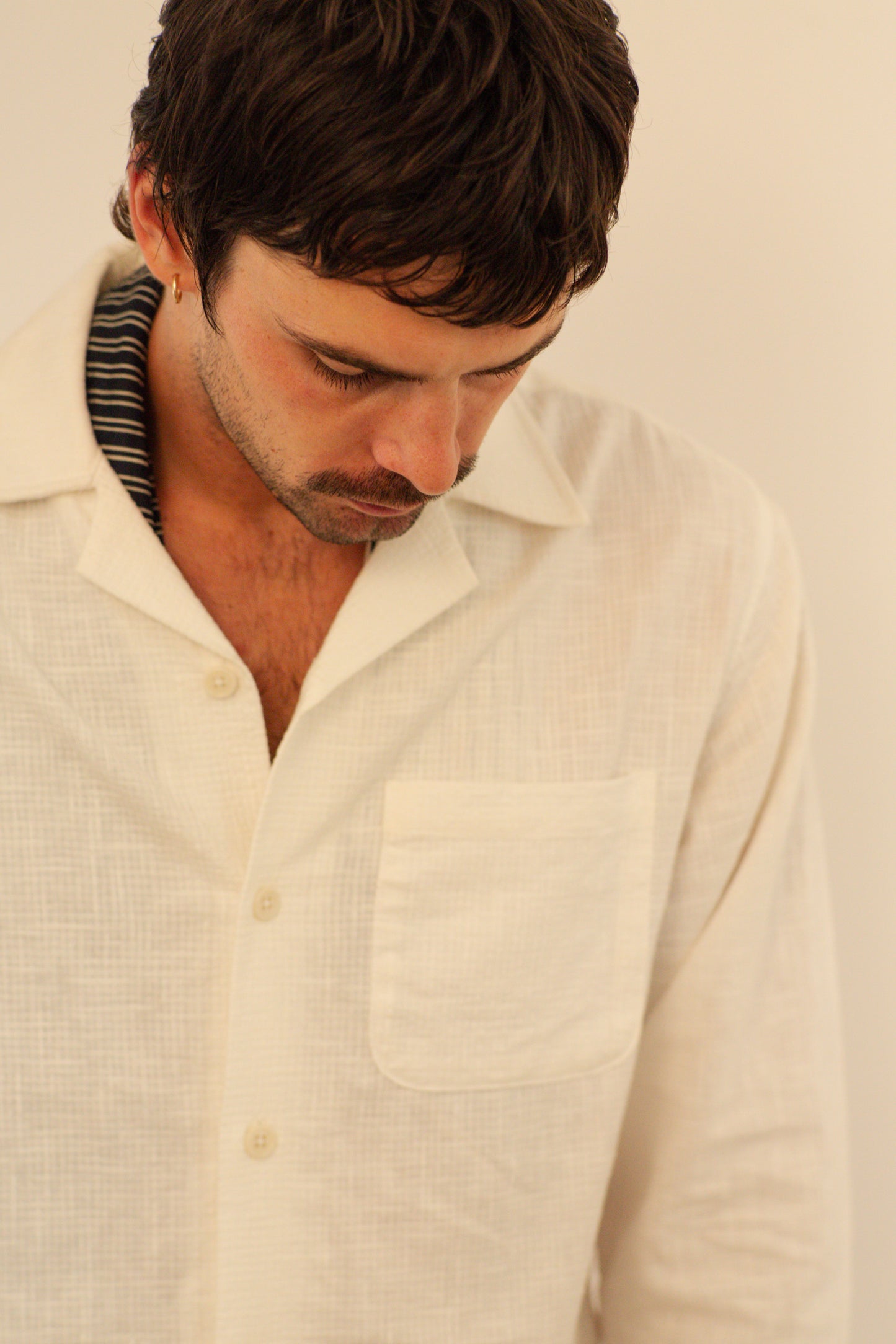 L/S textured Japanese Waffle Shirt