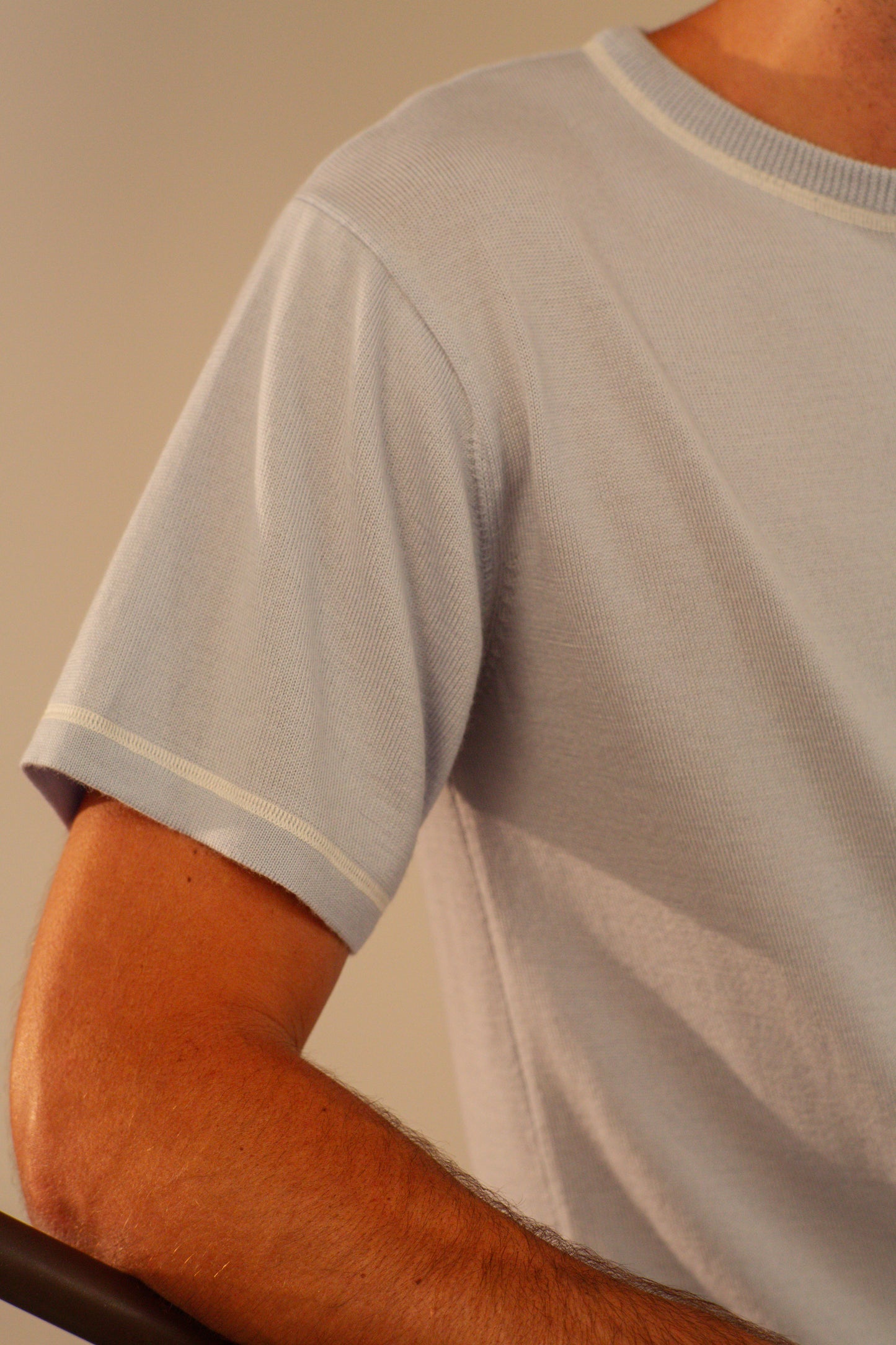 Merino Wool Powder Blue T-Shirt