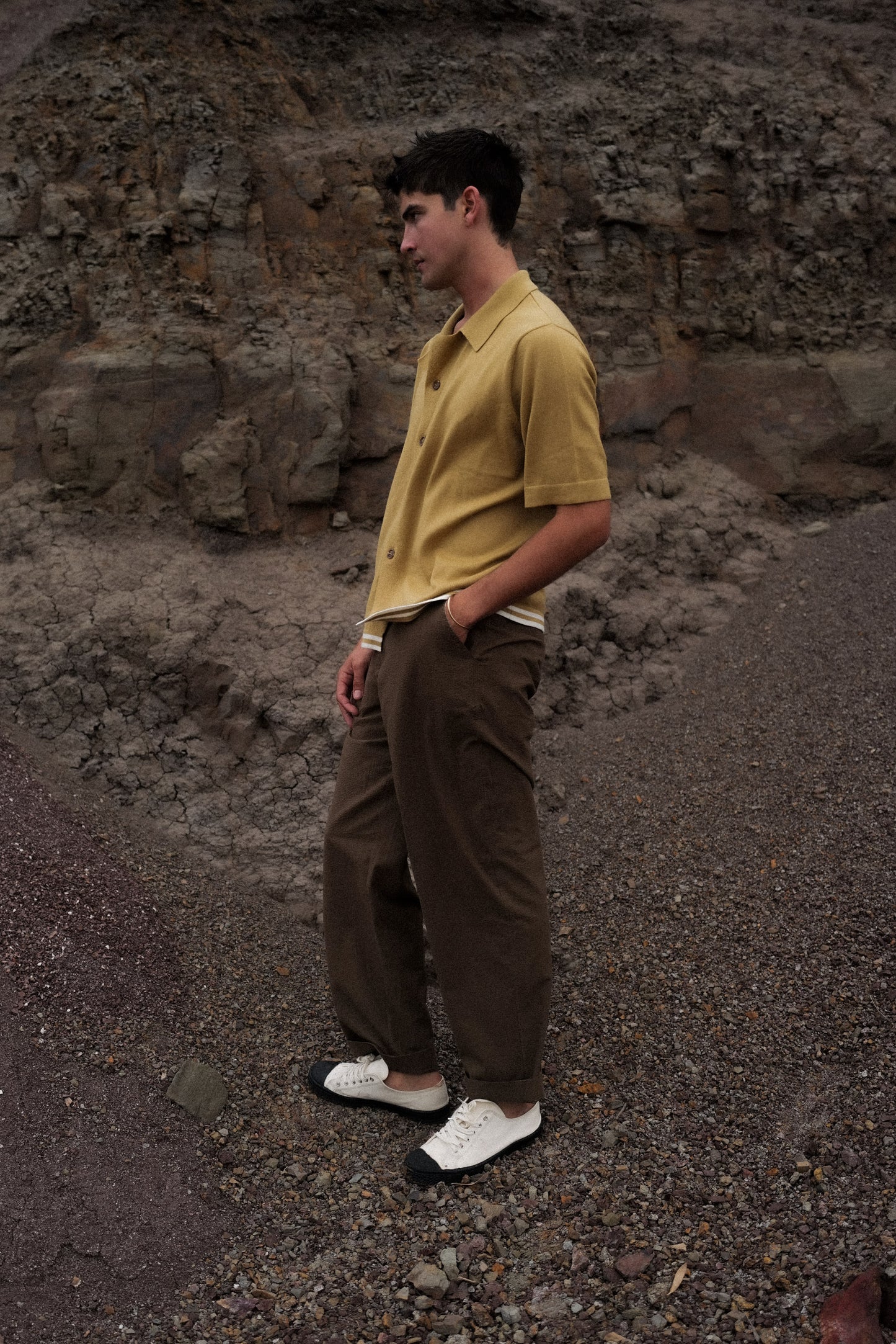 Tan Merino Wool S/S Shirt