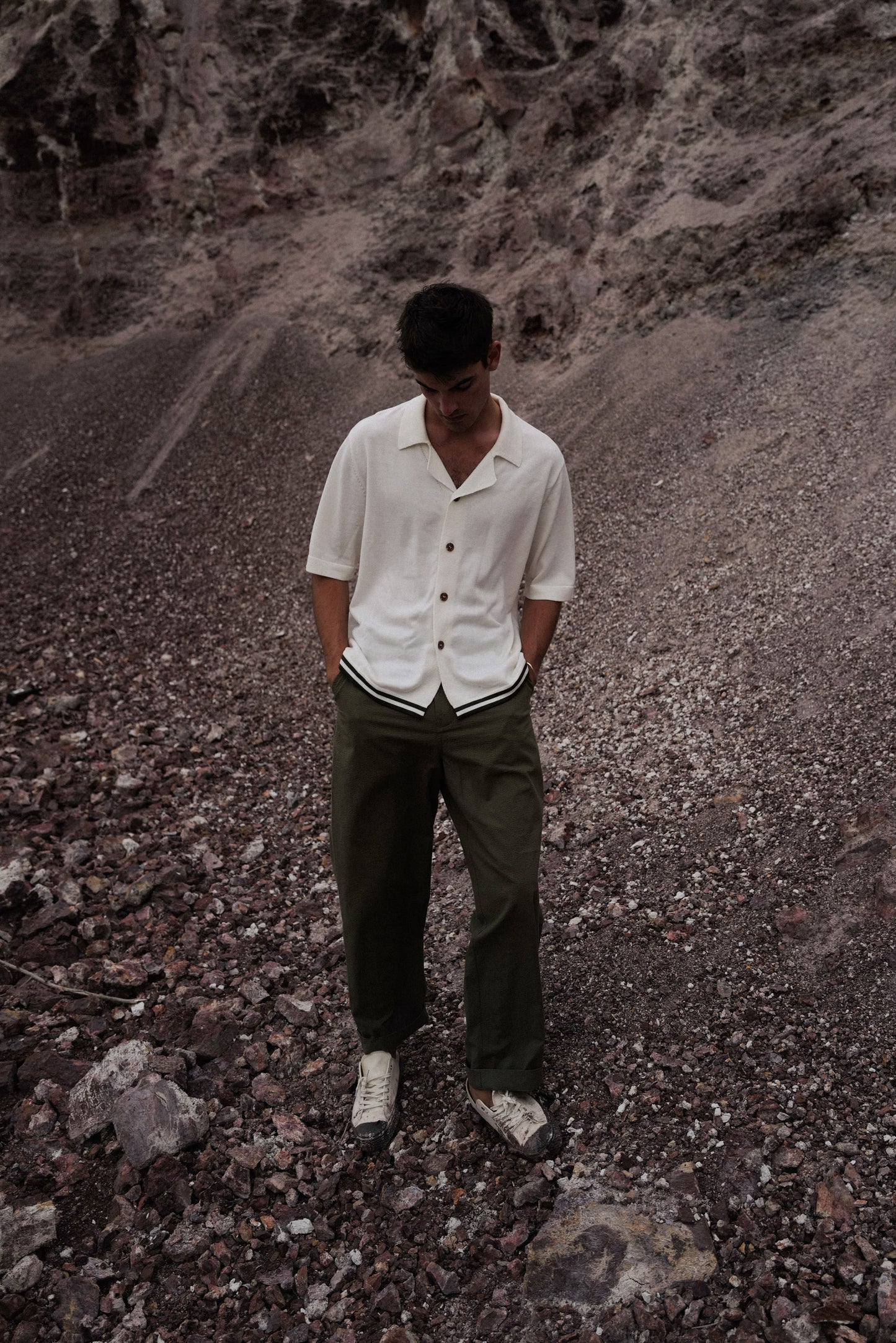 Cream / Safari Merino Wool S/S Shirt