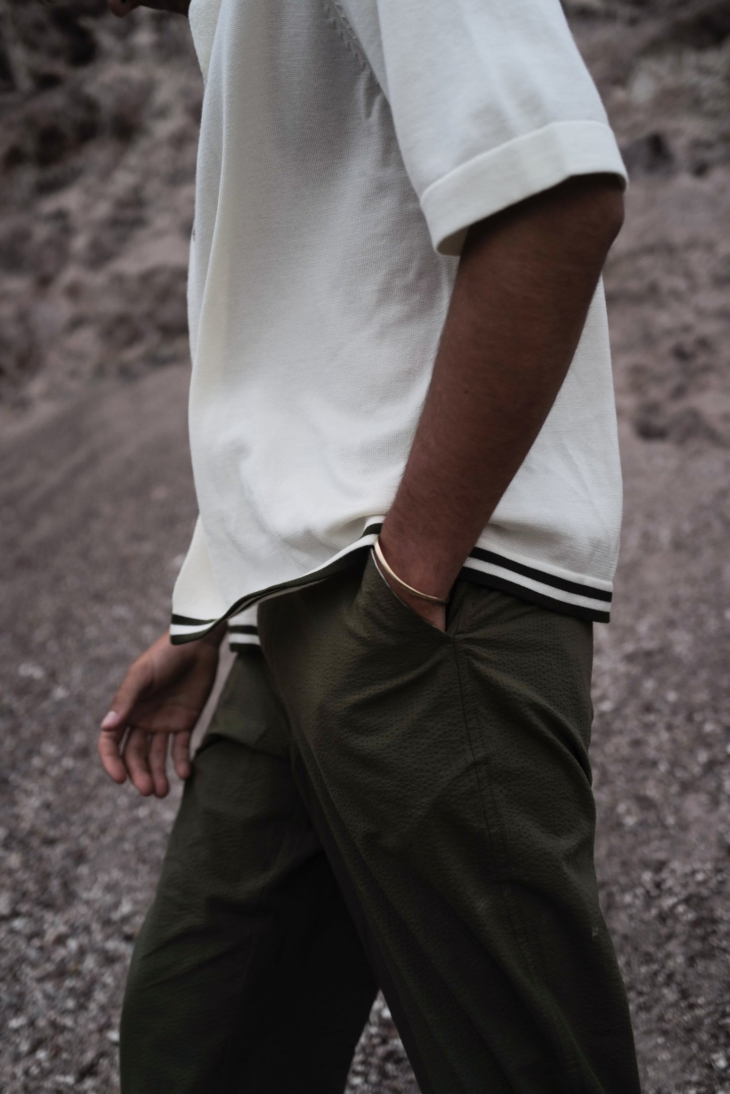 Cream / Safari Merino Wool S/S Shirt