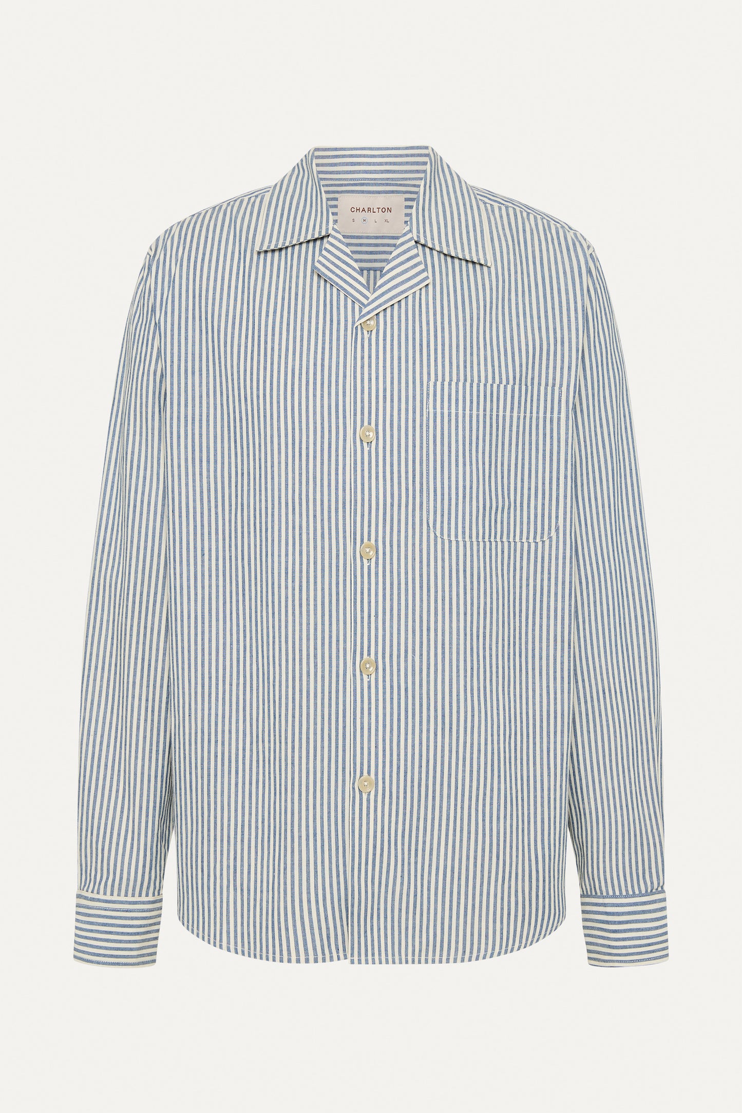 L/S striped Japanese canvas Shirt