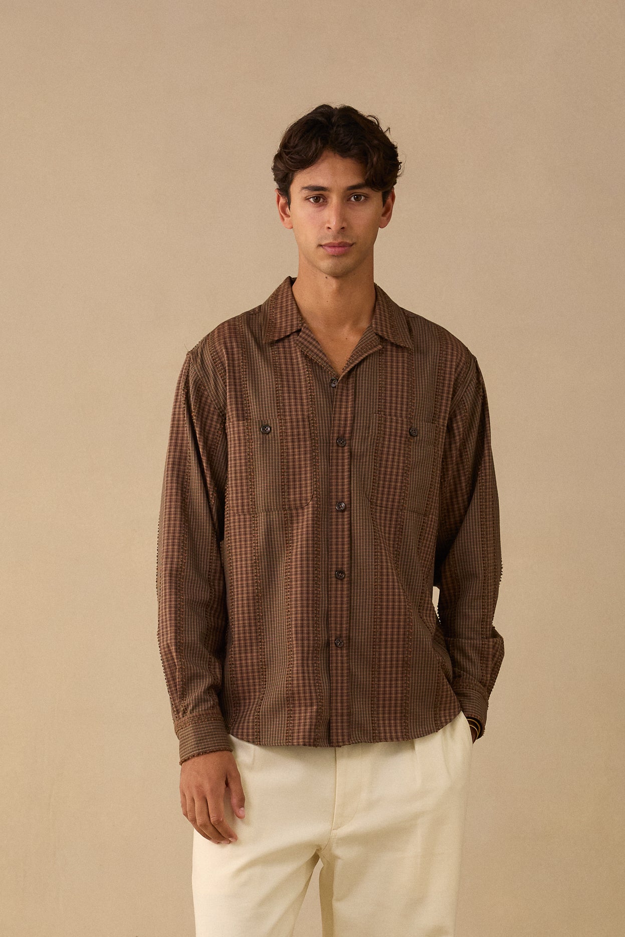 LS Shirt Tobacco Check | CHARLTON