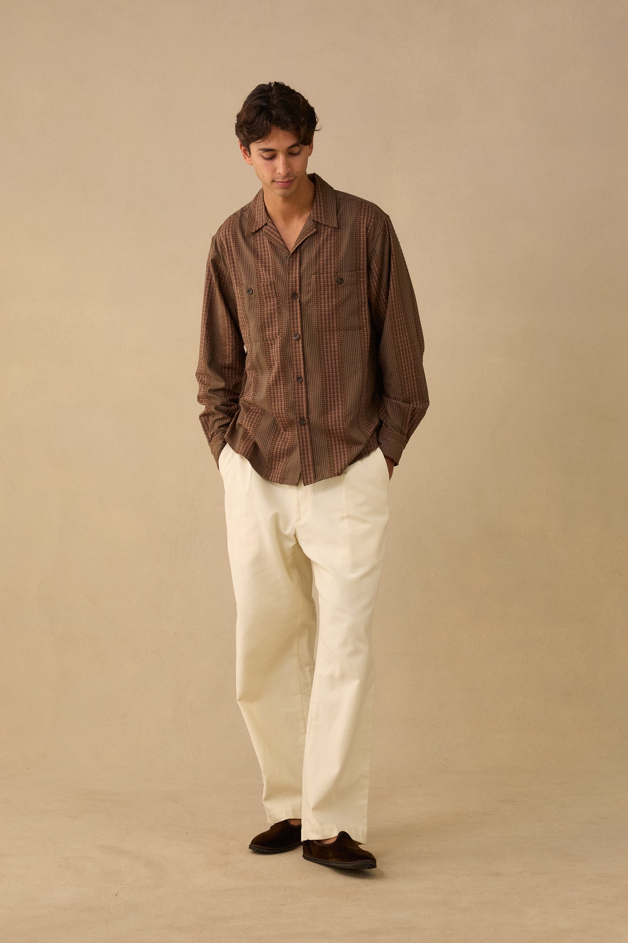 LS Shirt Tobacco Check | CHARLTON