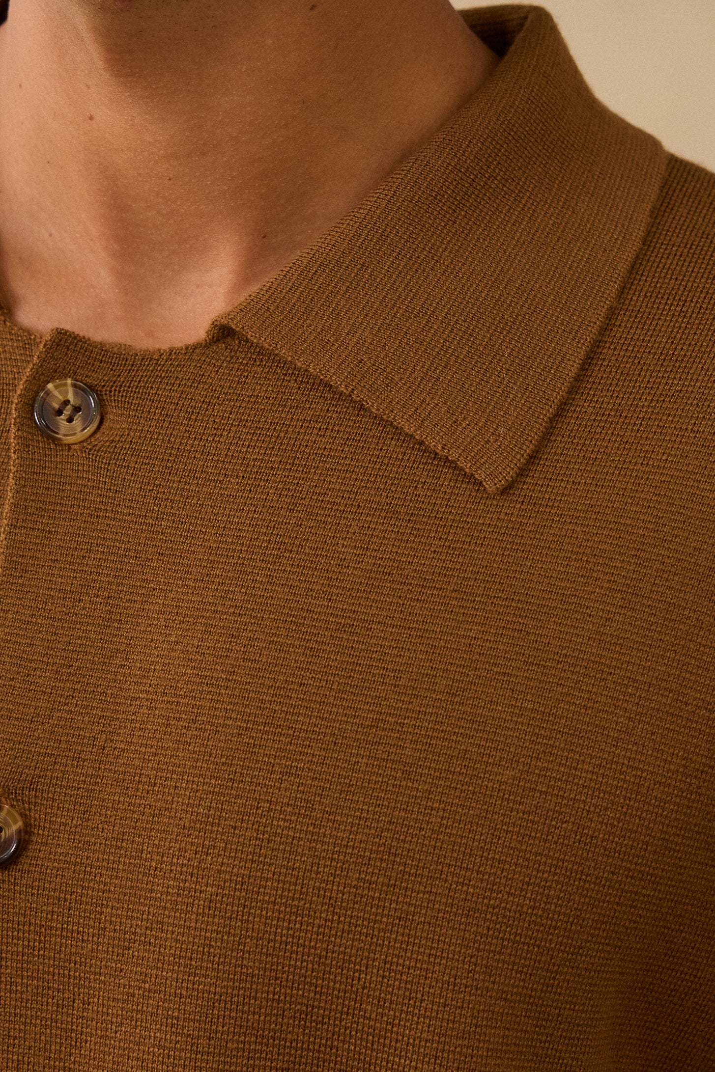 L/S Merino Wool Shirt Jacket in Tobacco