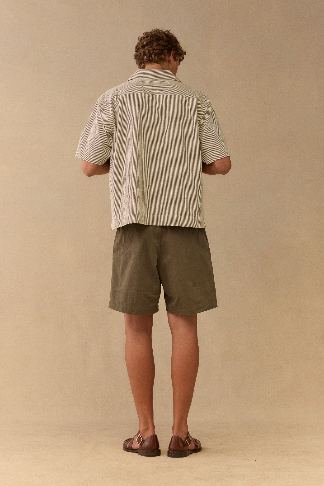 Climbing Short In Safari Cotton Herringbone