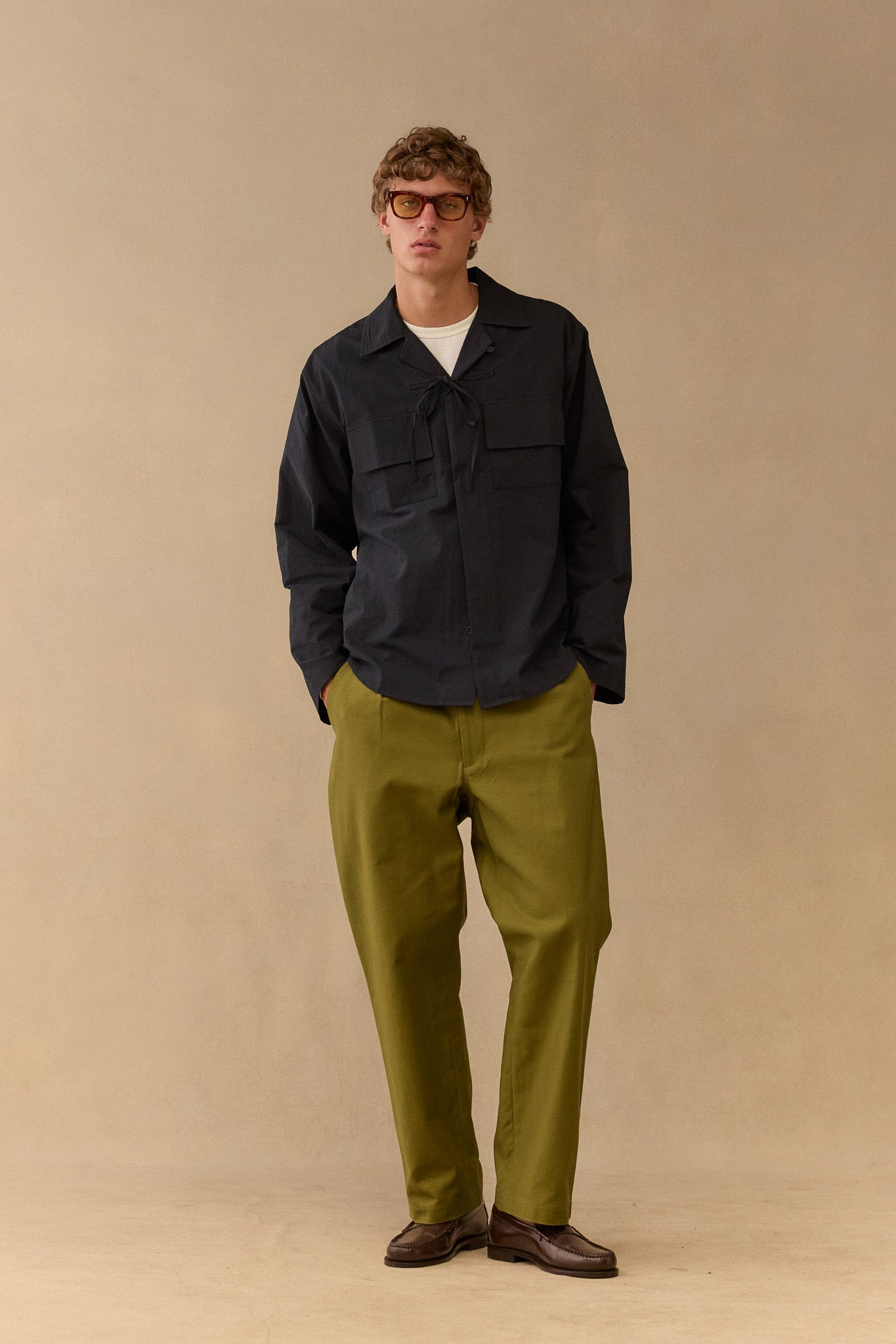 Kimono Seersucker Deconstructed Jacket | CHARLTON