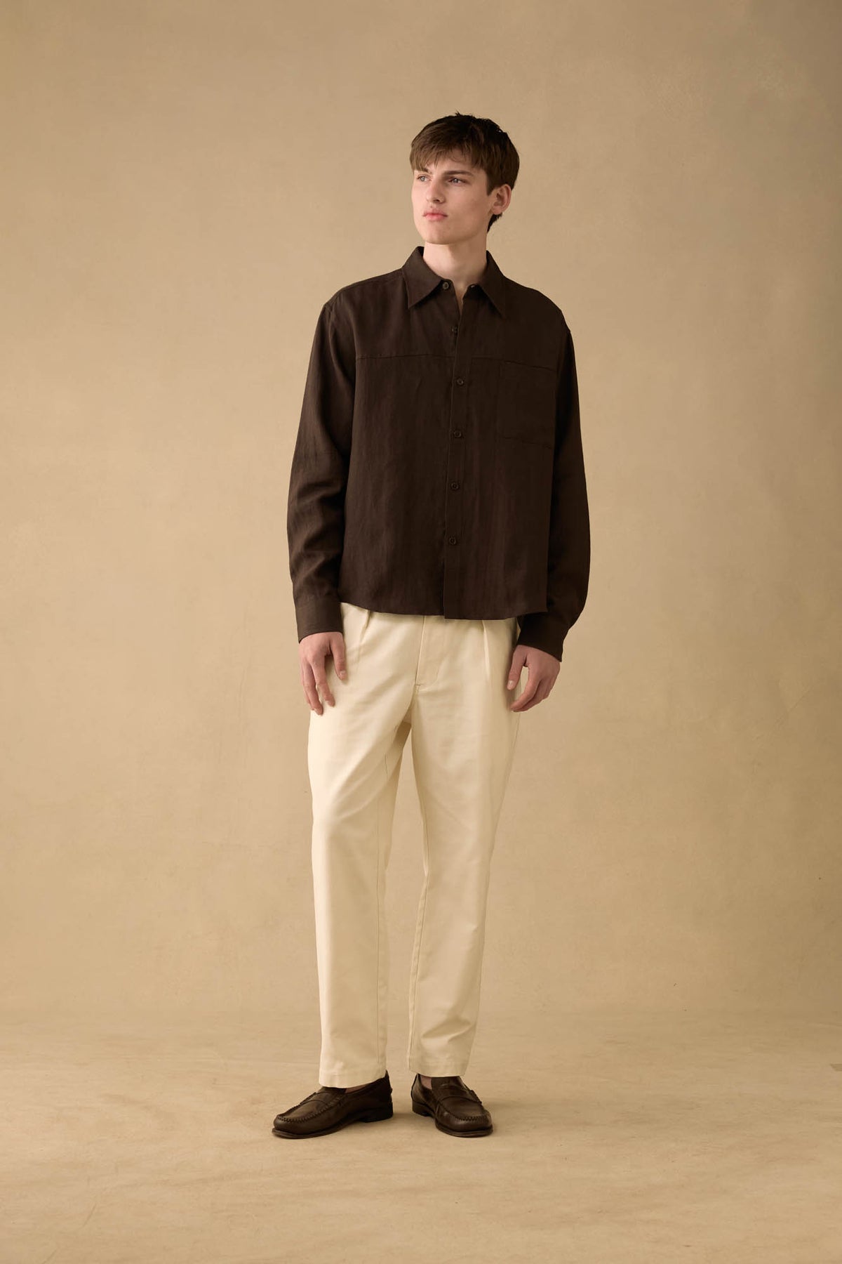Arthur Shirt in Deep Hazel Linen