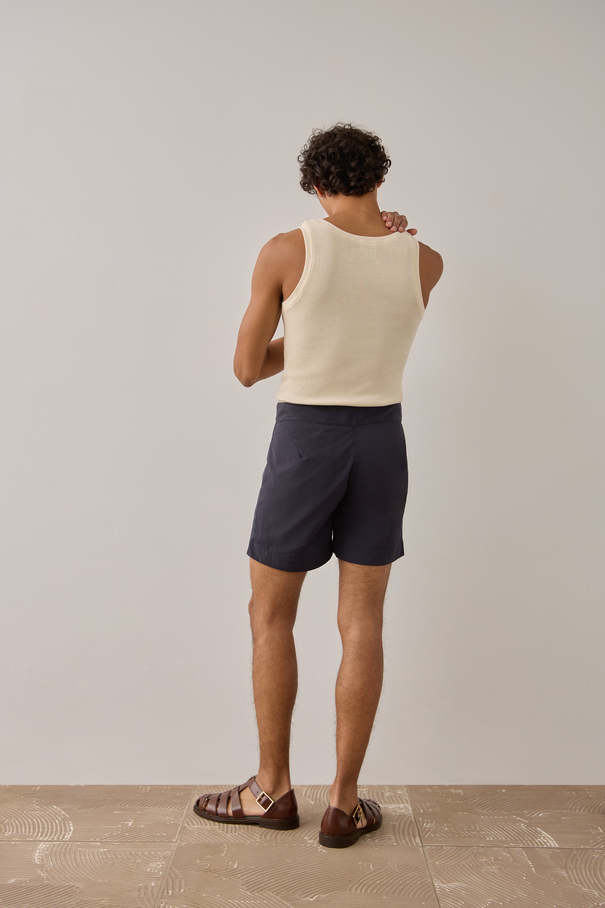 Swim Short in Navy Nylon