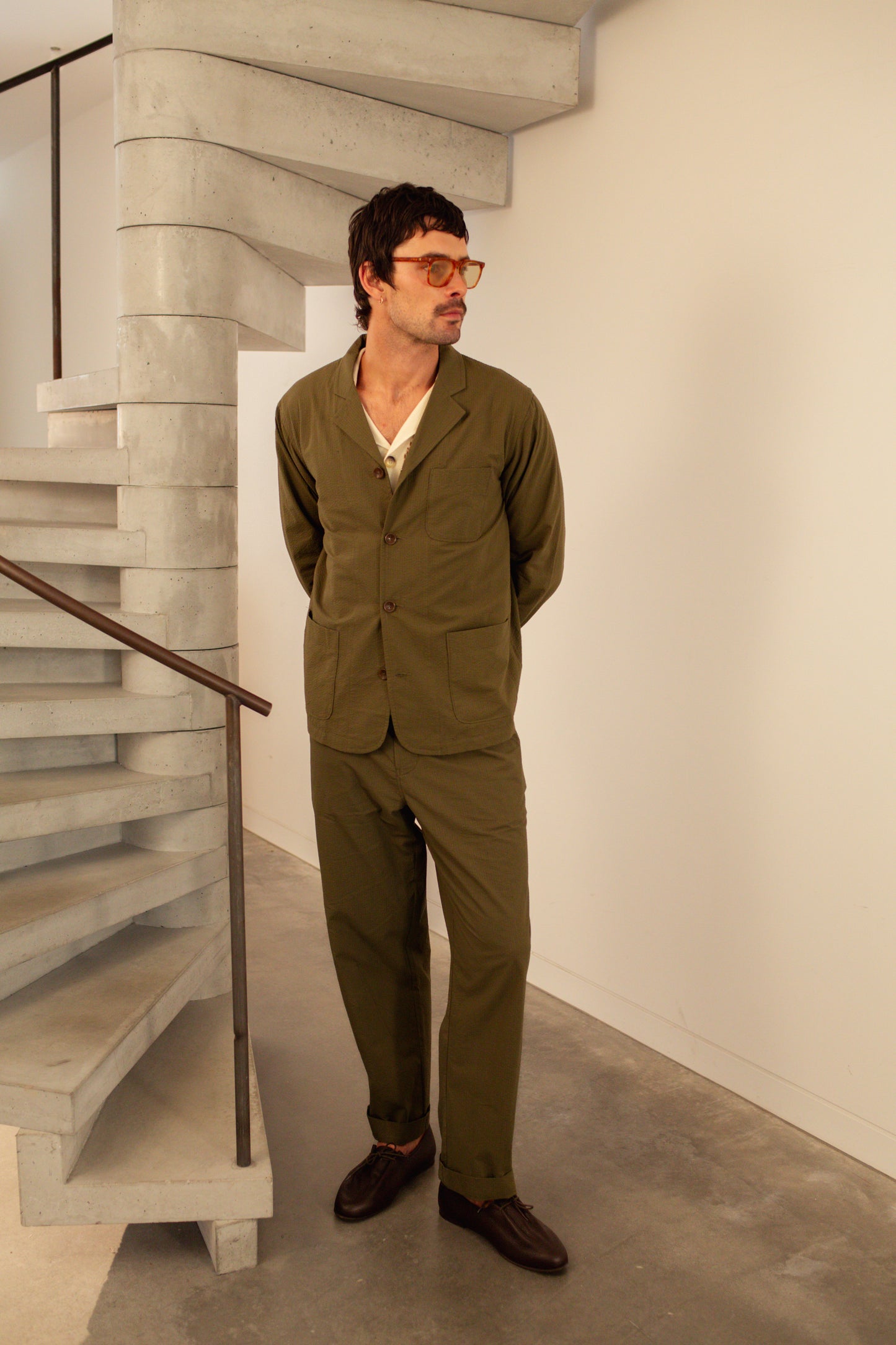 Relaxed Seersucker Suit Pant
