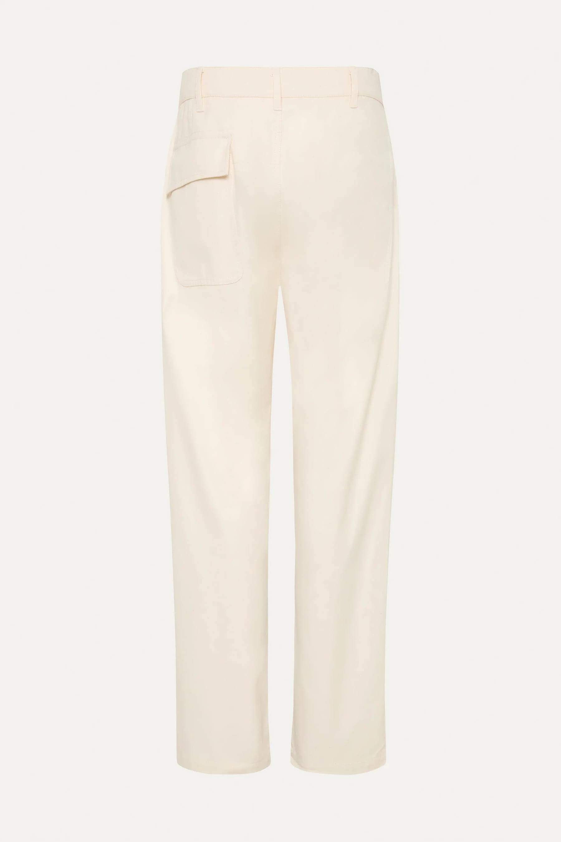 Pleated Pant in Creme Japanese Cotton