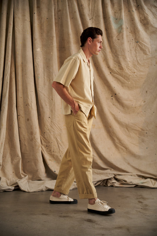 Tan Japanese Herringbone Pant