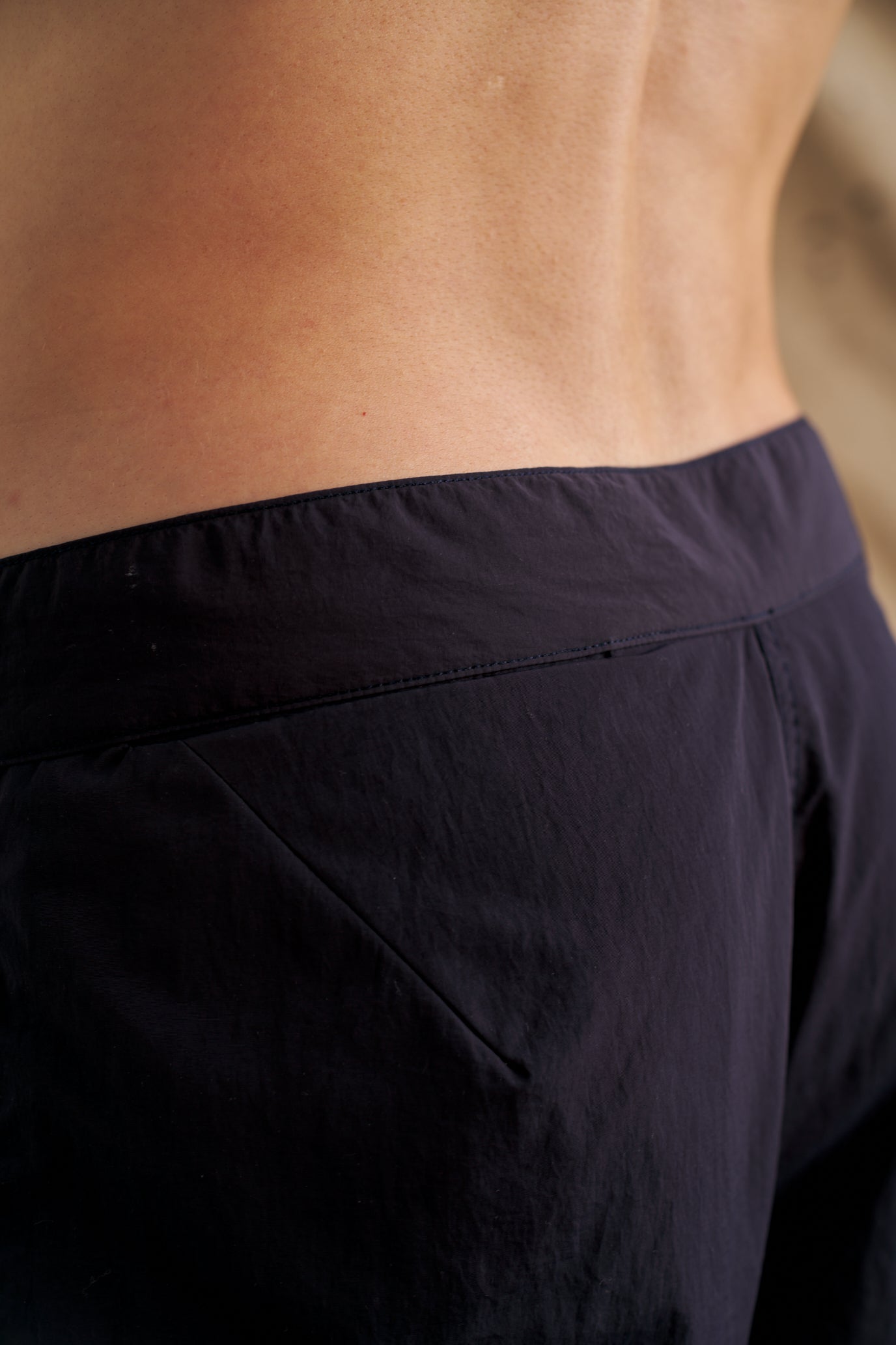 Navy Nylon Swim Short