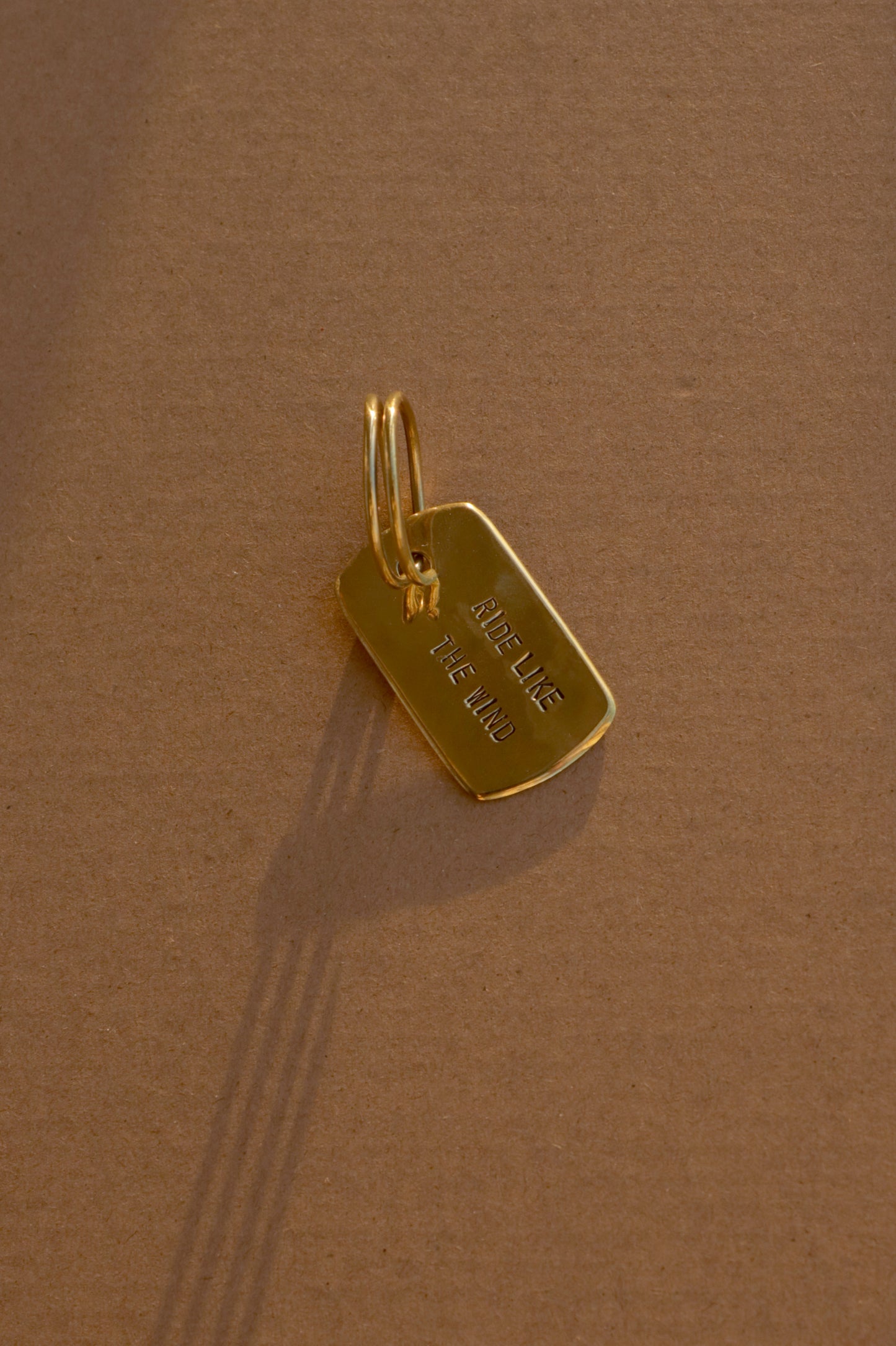 Charlton 'Ride Like The Wind' Brass Tag