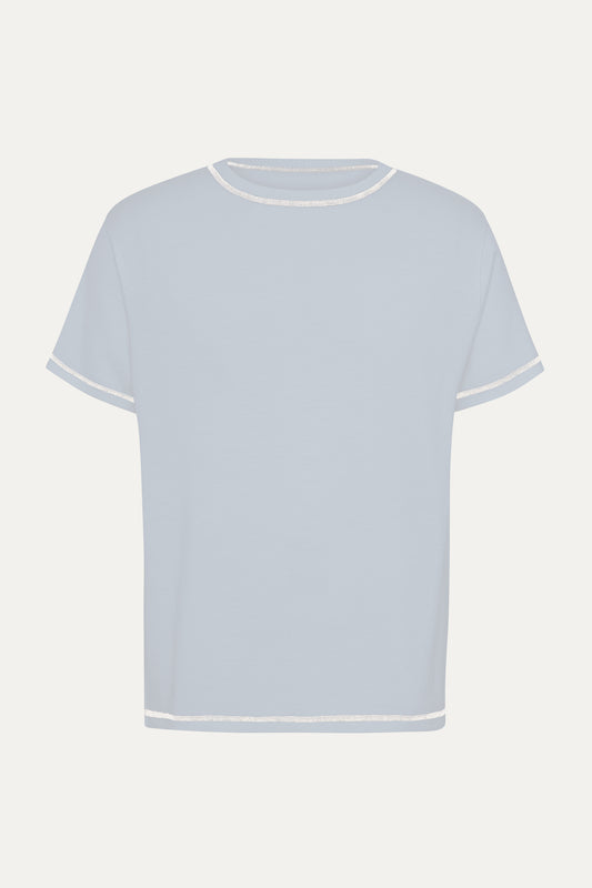 Merino Wool Powder Blue T-Shirt