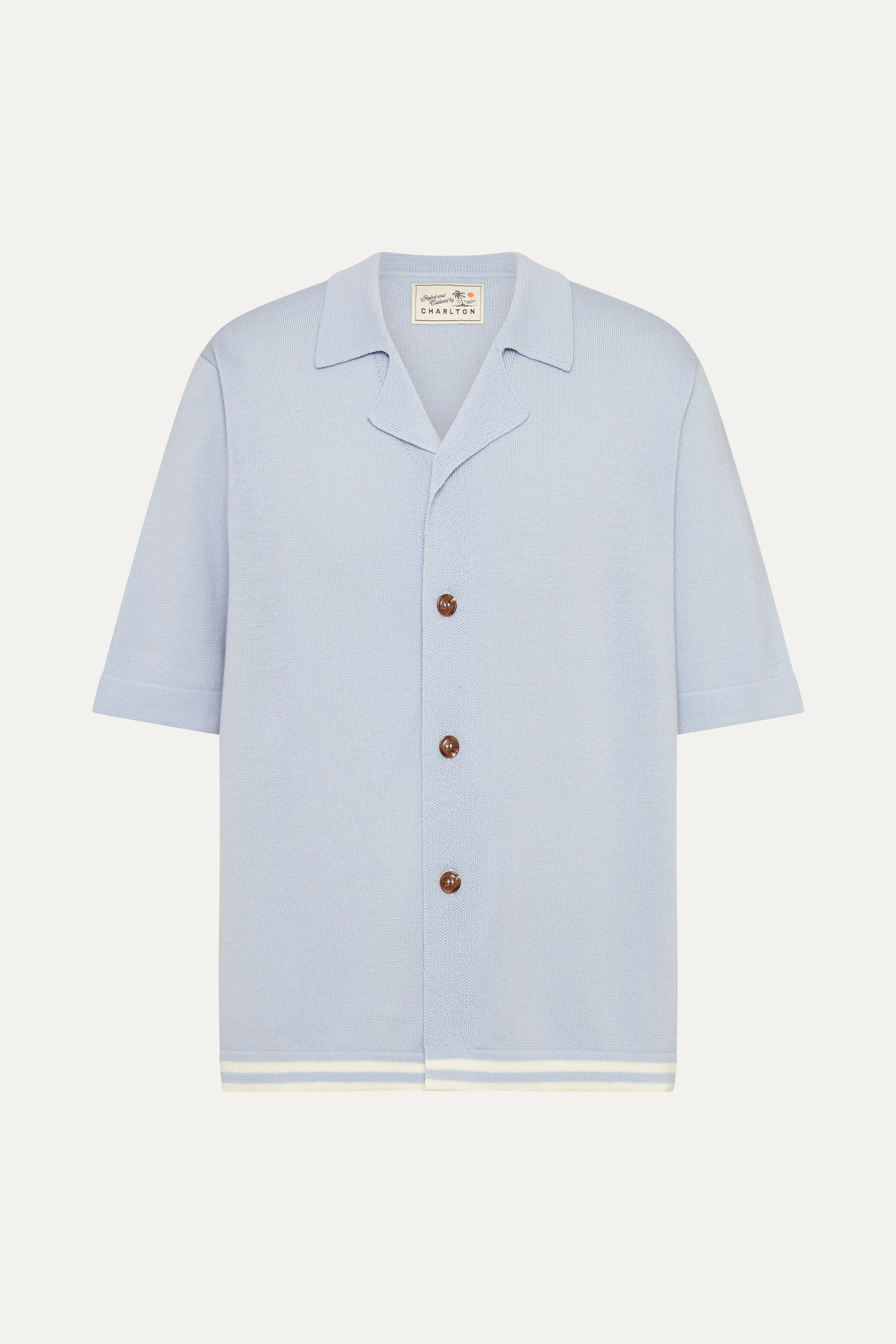 Powder Blue Merino Wool S/S Shirt