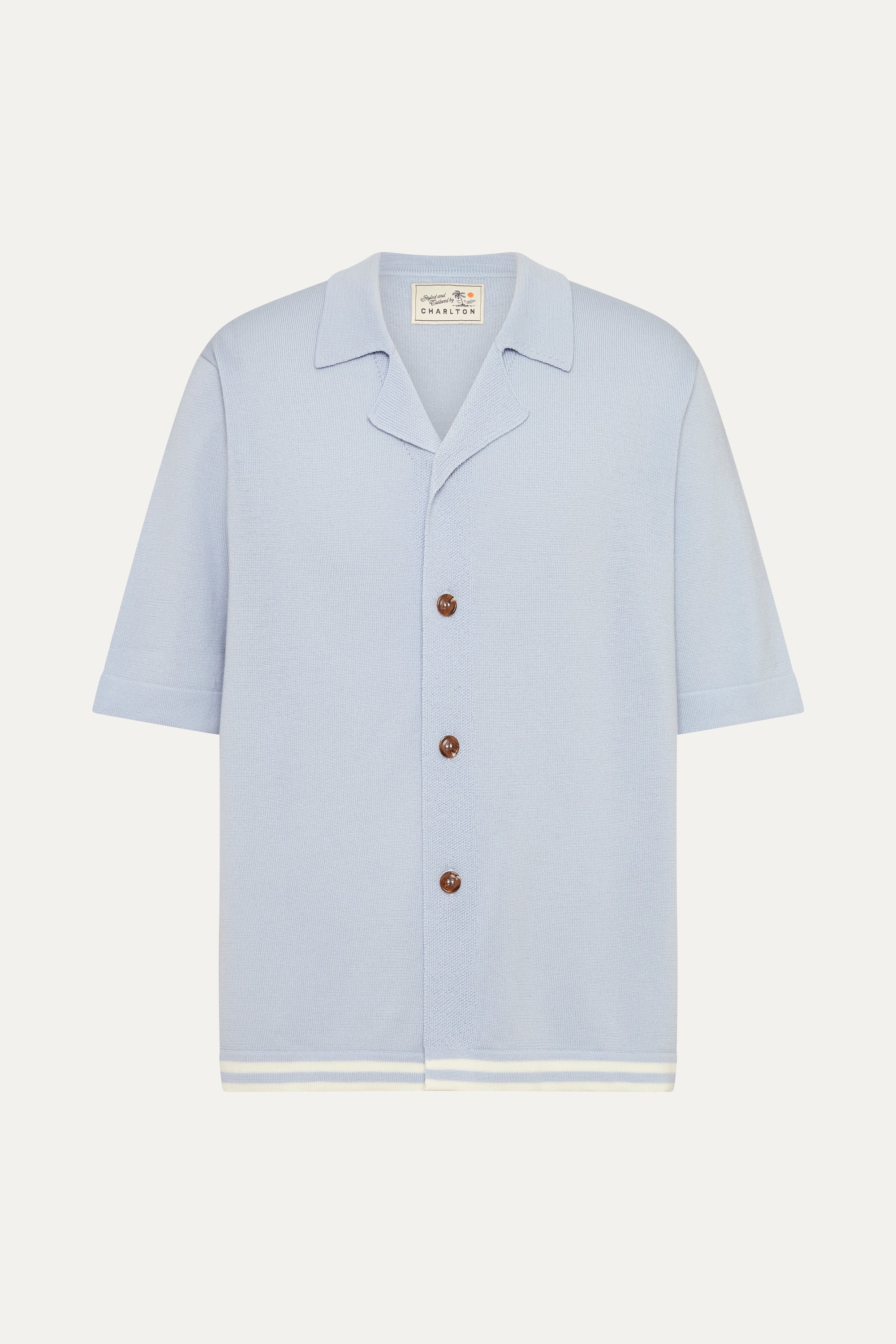 S/S Shirt in 'Sky Blue' Merino Wool