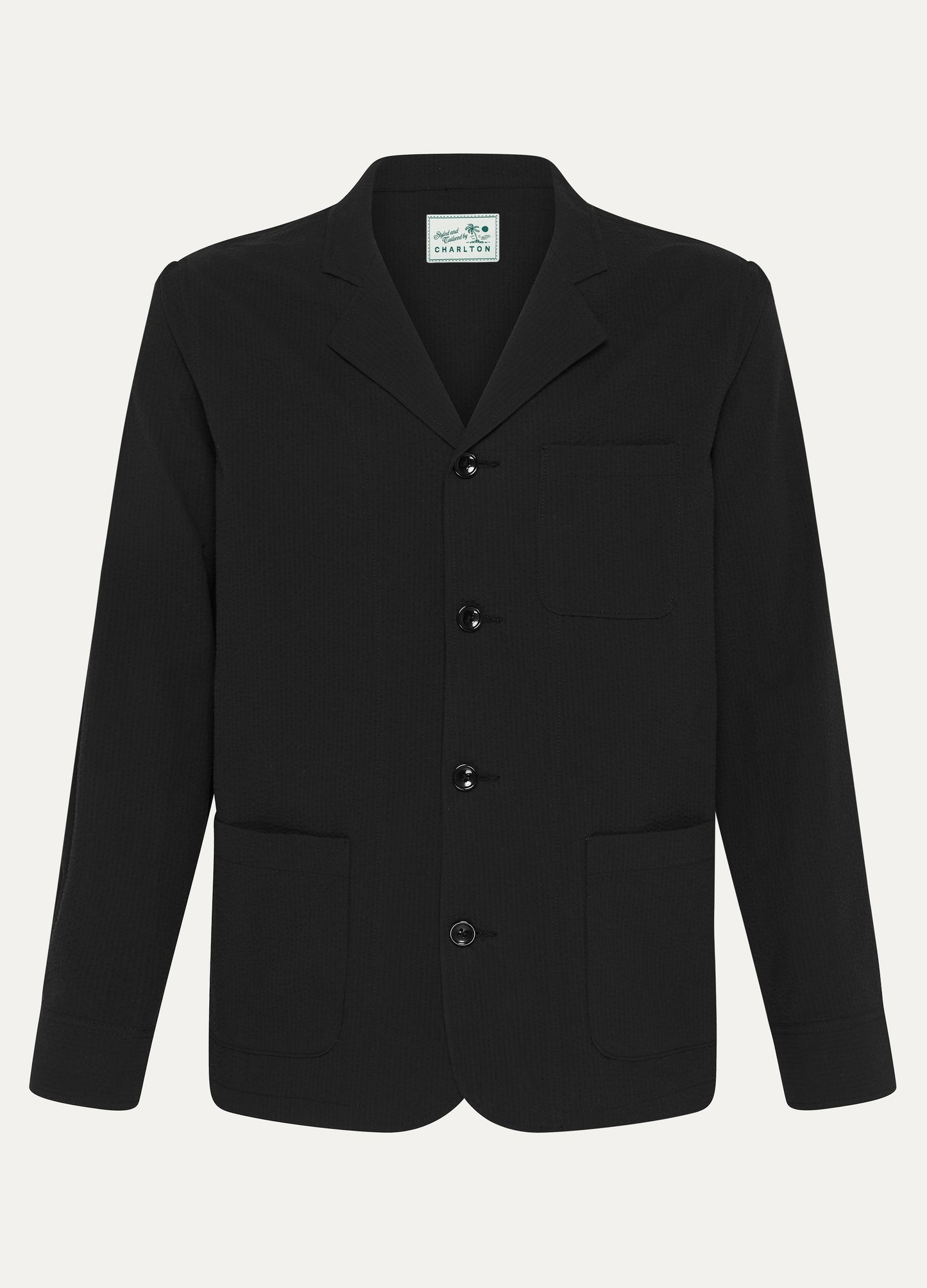 Deconstructed Seersucker Suit Jacket