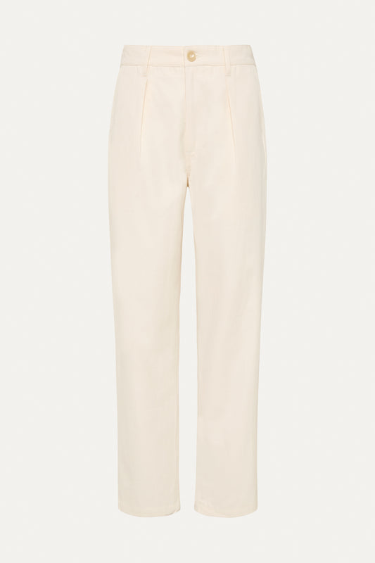 Japanese Pleated Pant Creme