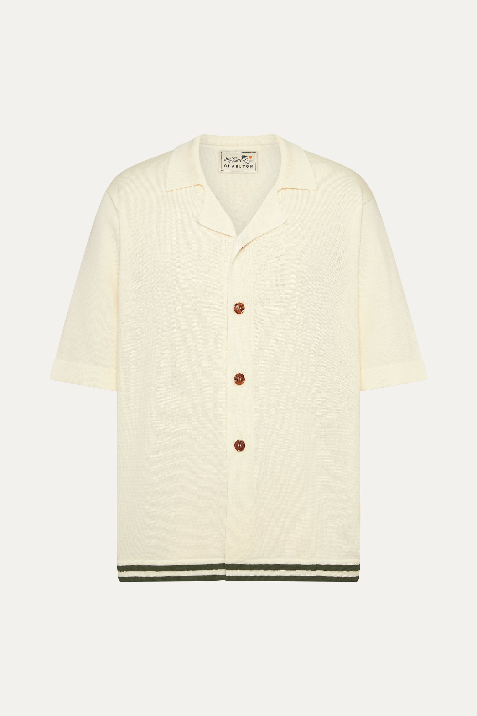S/S Shirt in Cream / Safari Merino Wool