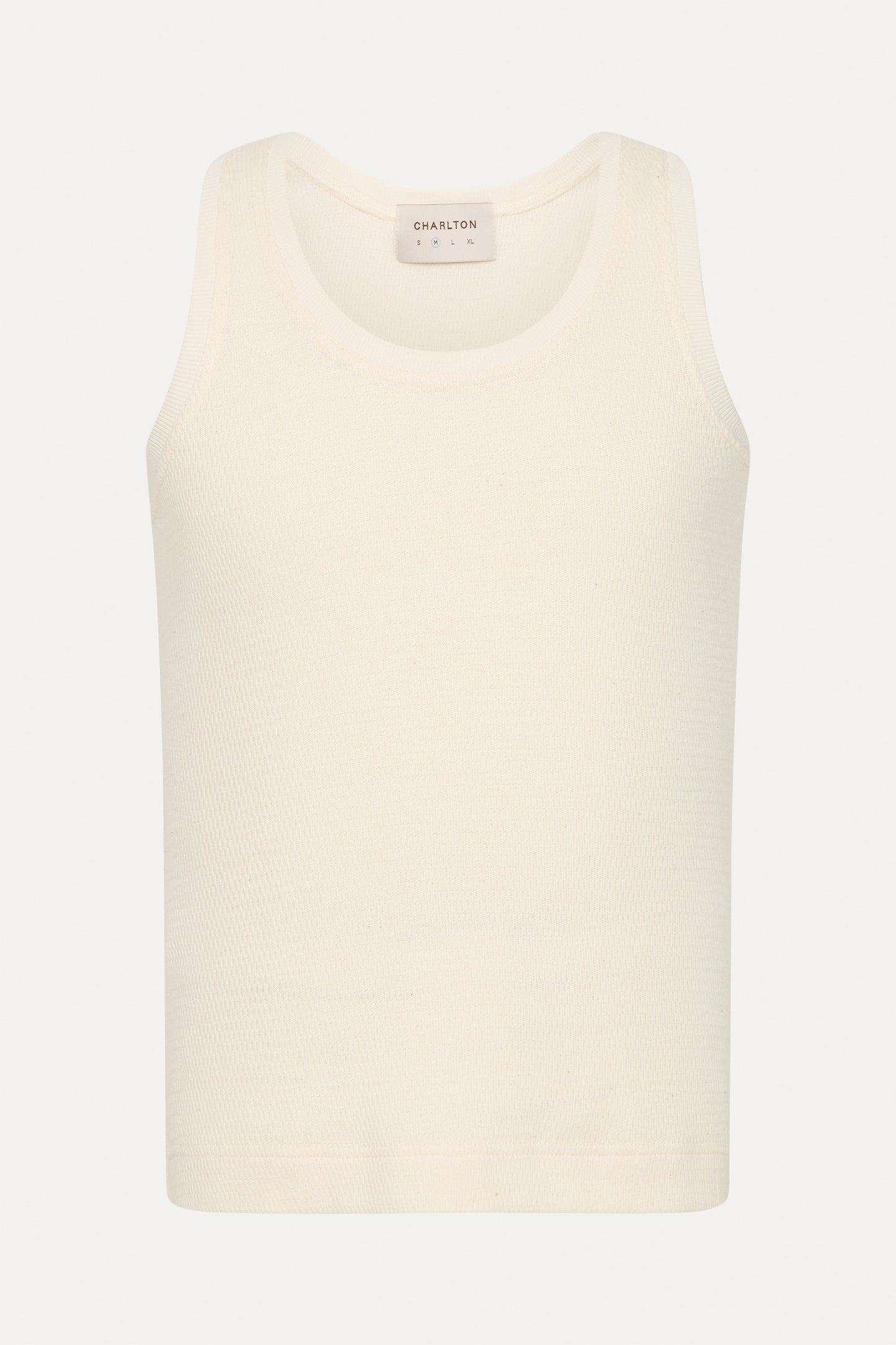 Japanese Cotton Waffle Singlet Creme