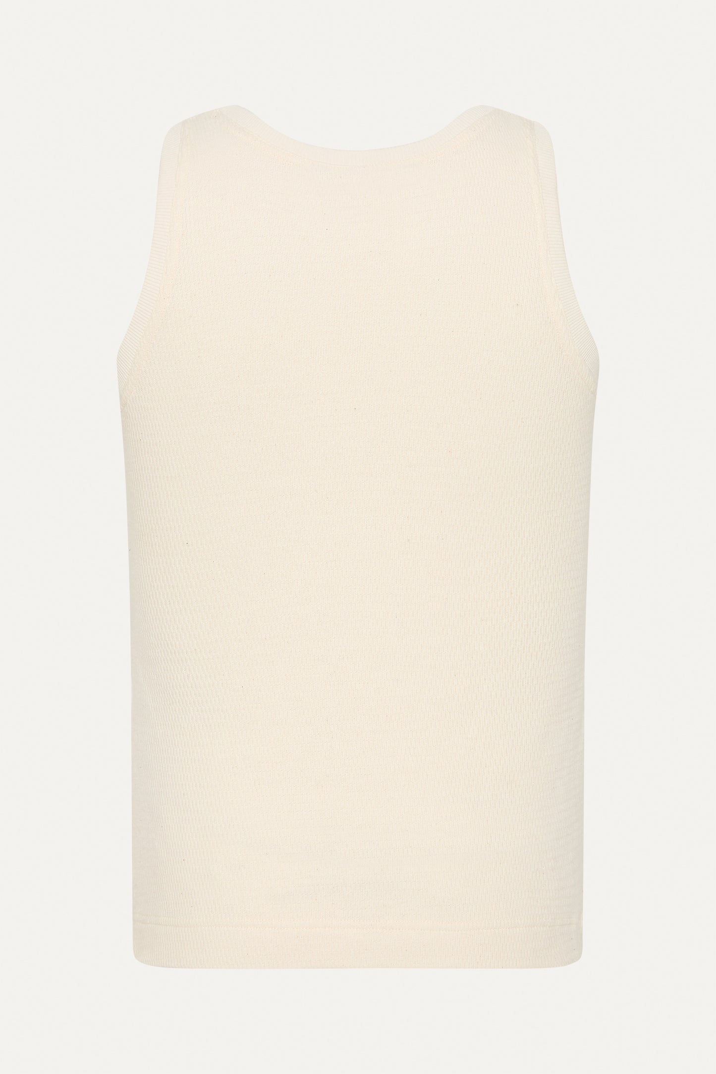 Japanese Cotton Waffle Singlet Creme