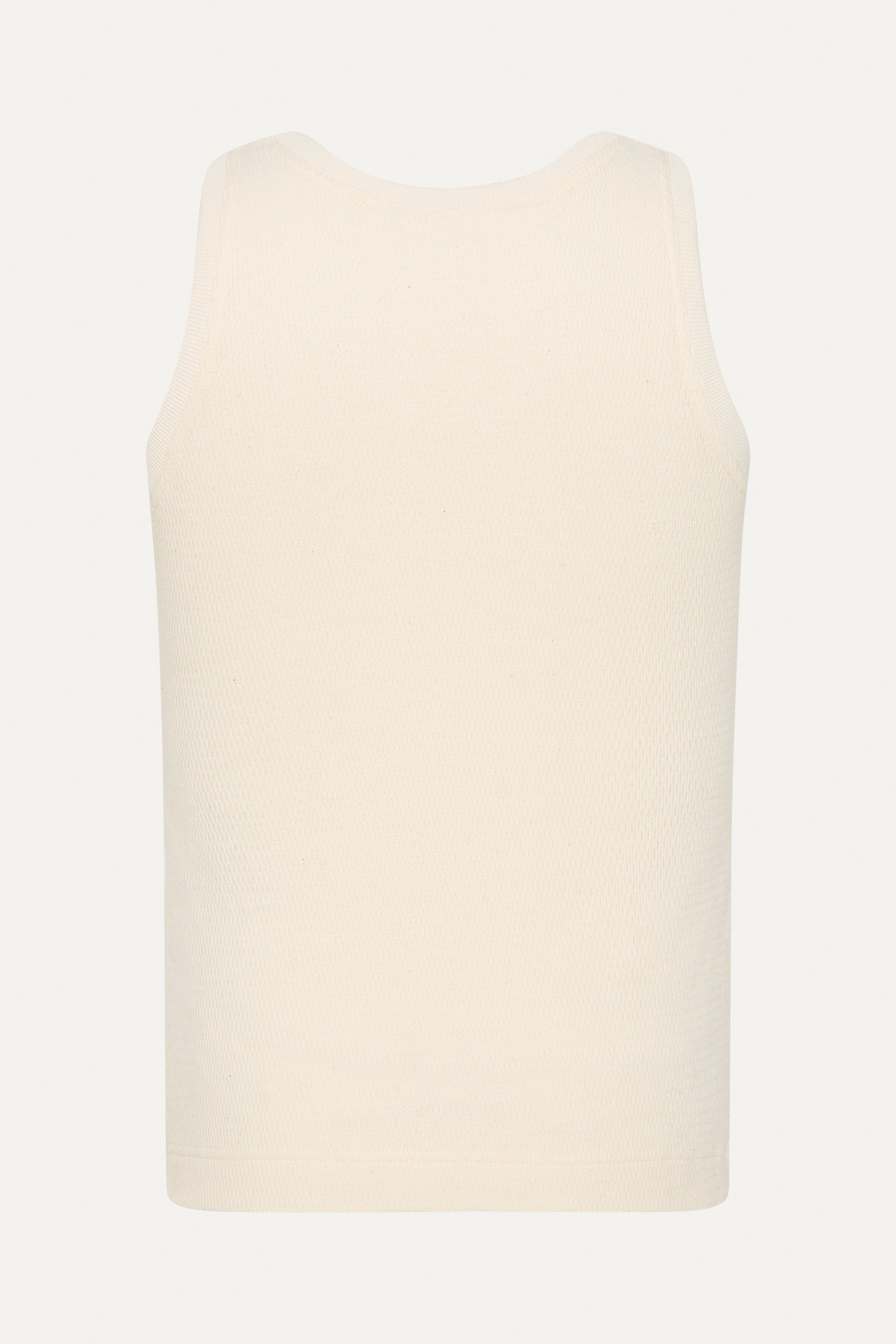 Tank in Creme Cotton Waffle