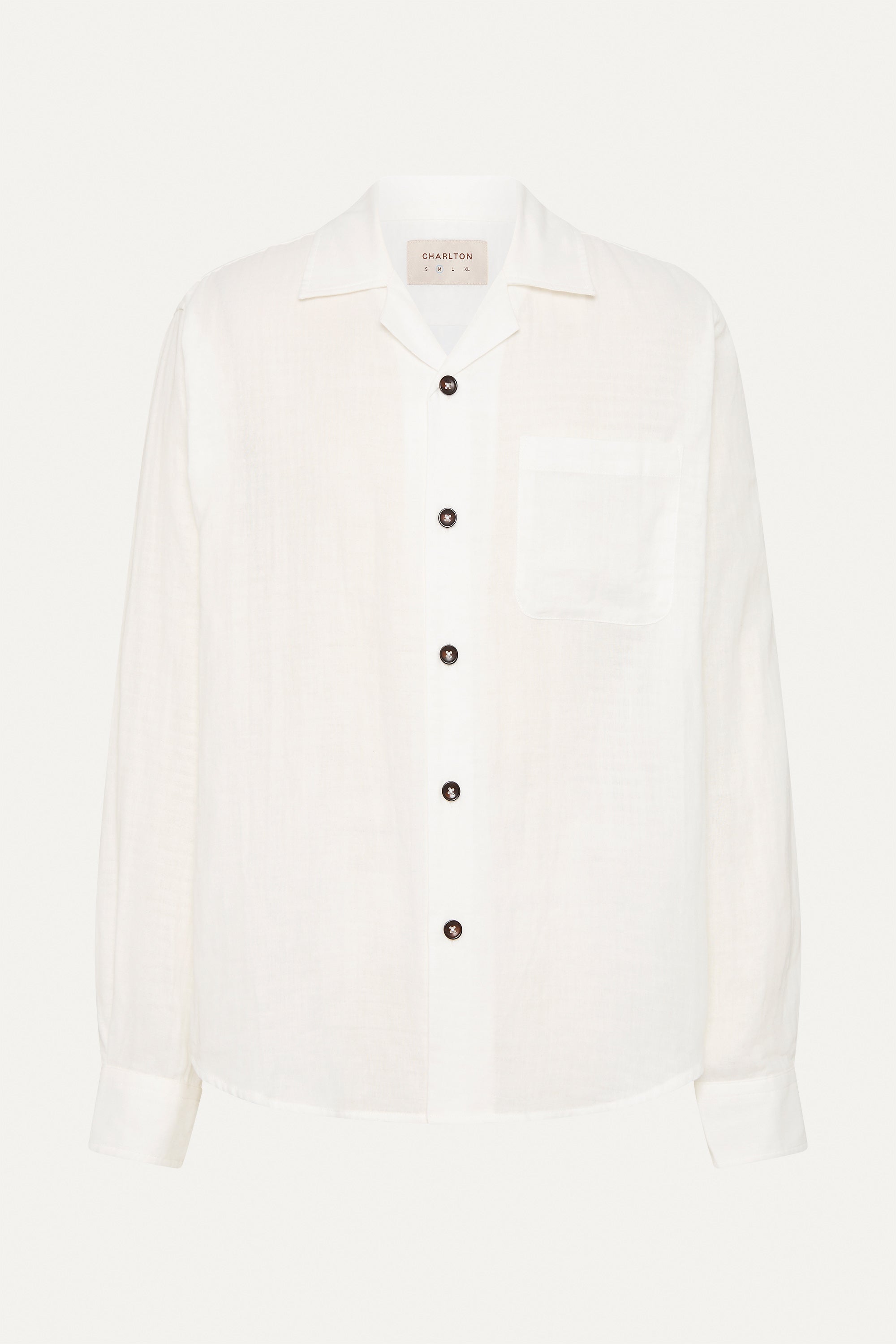 L/S Shirt in Cream Cotton Gauze