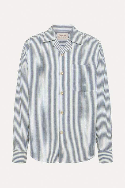 L/S striped Japanese canvas Shirt